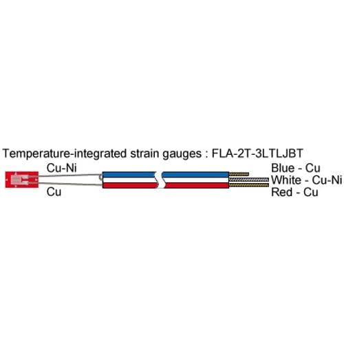 Cảm biến biến dạng tích hợp nhiệt độ (có cặp nhiệt điện) TML FLA-5T-23-3TLJBT Cảm biến biến dạng tích hợp nhiệt độ (có cặp nhiệt điện) TML FLA-5T-23-3TLJBT