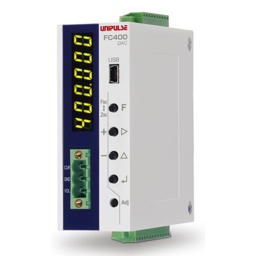 Bộ hiển thị đầu cân lắp trên DIN-rail với bộ chuyển đổi D/A UNIPULSE FC400-DAC Bộ hiển thị đầu cân lắp trên DIN-rail với bộ chuyển đổi D/A UNIPULSE FC400-DAC