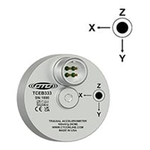 Cảm biến gia tốc 100 mV/g Ba trục CTC TCEB333 Cảm biến gia tốc 100 mV/g Ba trục CTC TCEB333