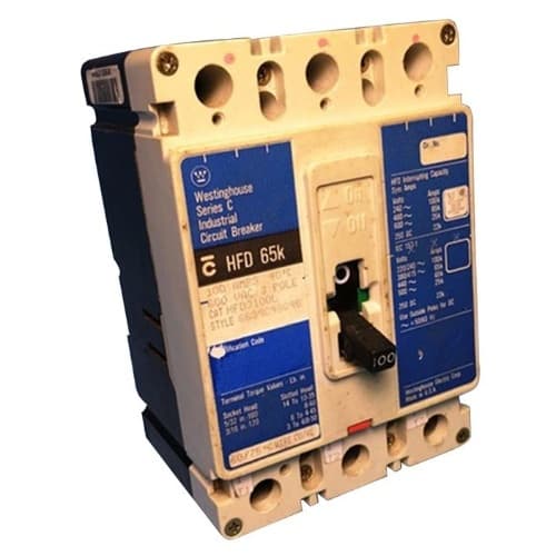 Westinghouse FDB3100L 3 Pole Circuit Breaker Westinghouse FDB3100L 3 Pole Circuit Breaker