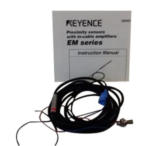 KEYENCE Proximity Sensors EM series with in-cable amplifiers proximity sensors. KEYENCE Proximity Sensors EM series with in-cable amplifiers proximity sensors.