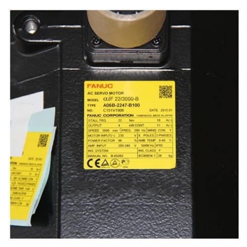 Fanuc A06B-2247-B100: AC SERVO MDL AiF 22/3000-B Fanuc A06B-2247-B100: AC SERVO MDL AiF 22/3000-B