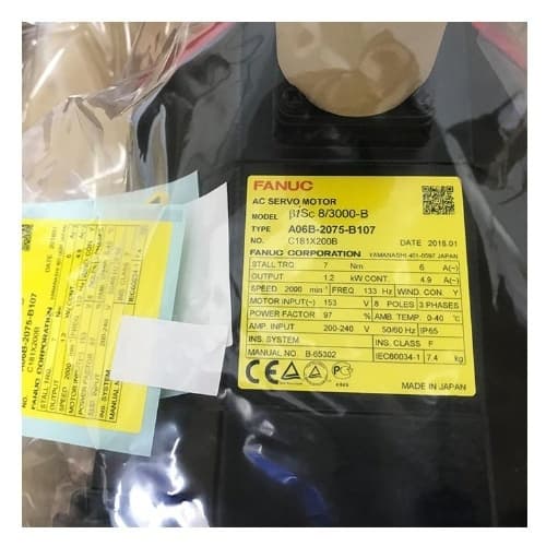 Fanuc Động cơ servo A06B-2075-B107:AC SERVO MDL BiSC 8/3000 Fanuc Động cơ servo A06B-2075-B107:AC SERVO MDL BiSC 8/3000